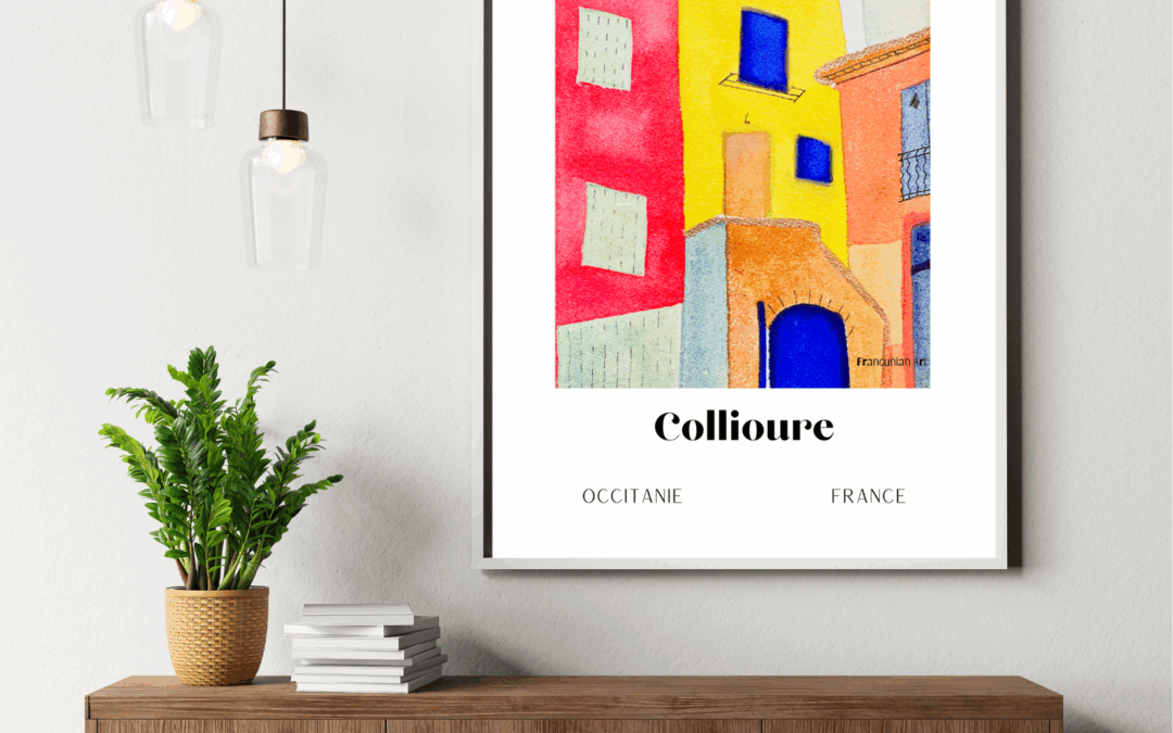 Aquarelle artisanale Collioure