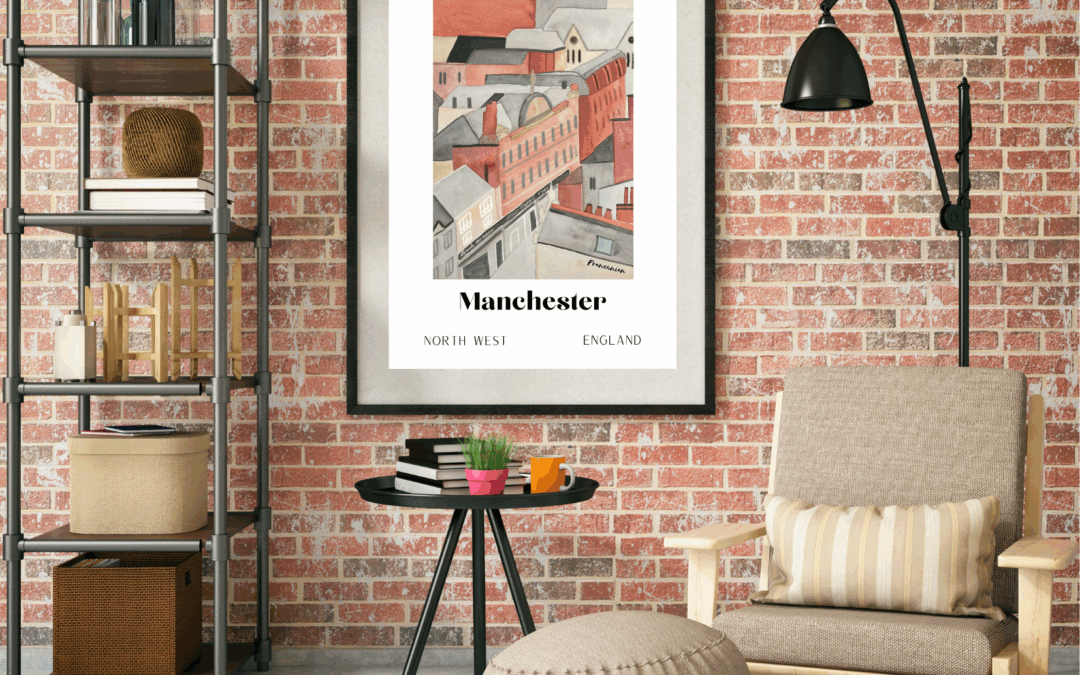 Aquarelle artisanale Manchester