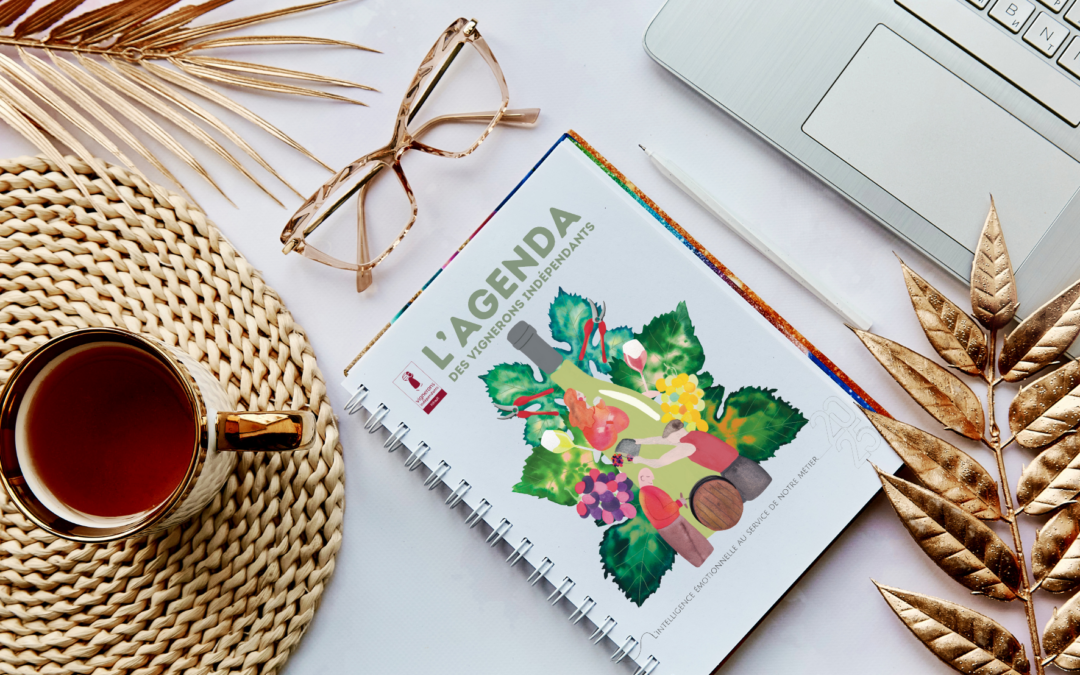 Illustration sur mesure Couverture agenda Vigneron Indépendant